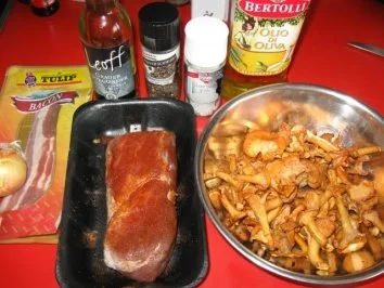 Schweinefilet im Schinkenmantel mit Rahm-Pfifferlingen - Rezept - Bild Nr. 2