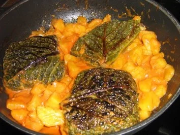 Rezept: Wirsingpäckchen mit Kartöffelchen aus einem Topf Bild Nr. 6 Wirsingpäckchen mit Kartöffelchen aus einem Topf - Rezept - Bild Nr. 6