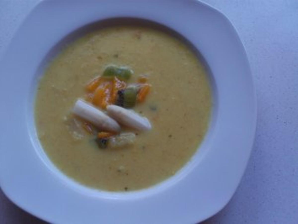 Spargel - Pfirsichcremesuppe - Rezept mit Bild - kochbar.de