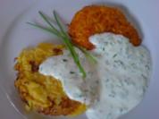 Rezept: Gemüsebratlinge mit Schnittlauchdip Gemüsebratlinge mit Schnittlauchdip - Rezept