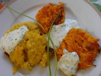 Rezept: Gemüsebratlinge mit Schnittlauchdip Bild Nr. 22 Gemüsebratlinge mit Schnittlauchdip - Rezept - Bild Nr. 22