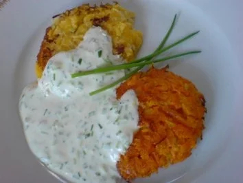 Rezept: Gemüsebratlinge mit Schnittlauchdip Bild Nr. 23 Gemüsebratlinge mit Schnittlauchdip - Rezept - Bild Nr. 23