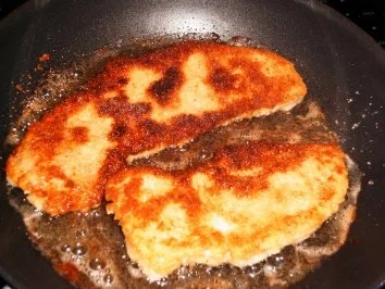 Rezept: Schweineschnitzel mit Champignon-Rahm-Soße mit Kartoffelrösti Bild Nr. 4 Schweineschnitzel mit Champignon-Rahm-Soße mit Kartoffelrösti - Rezept - Bild Nr. 4