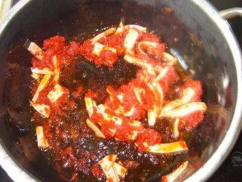 Scharfe Fleischwurst Volkornspaghetti - Rezept - Bild Nr. 5