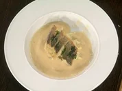 Kohlrabicremesuppe mit Loup de Mer (Caroline Beil) - Rezept