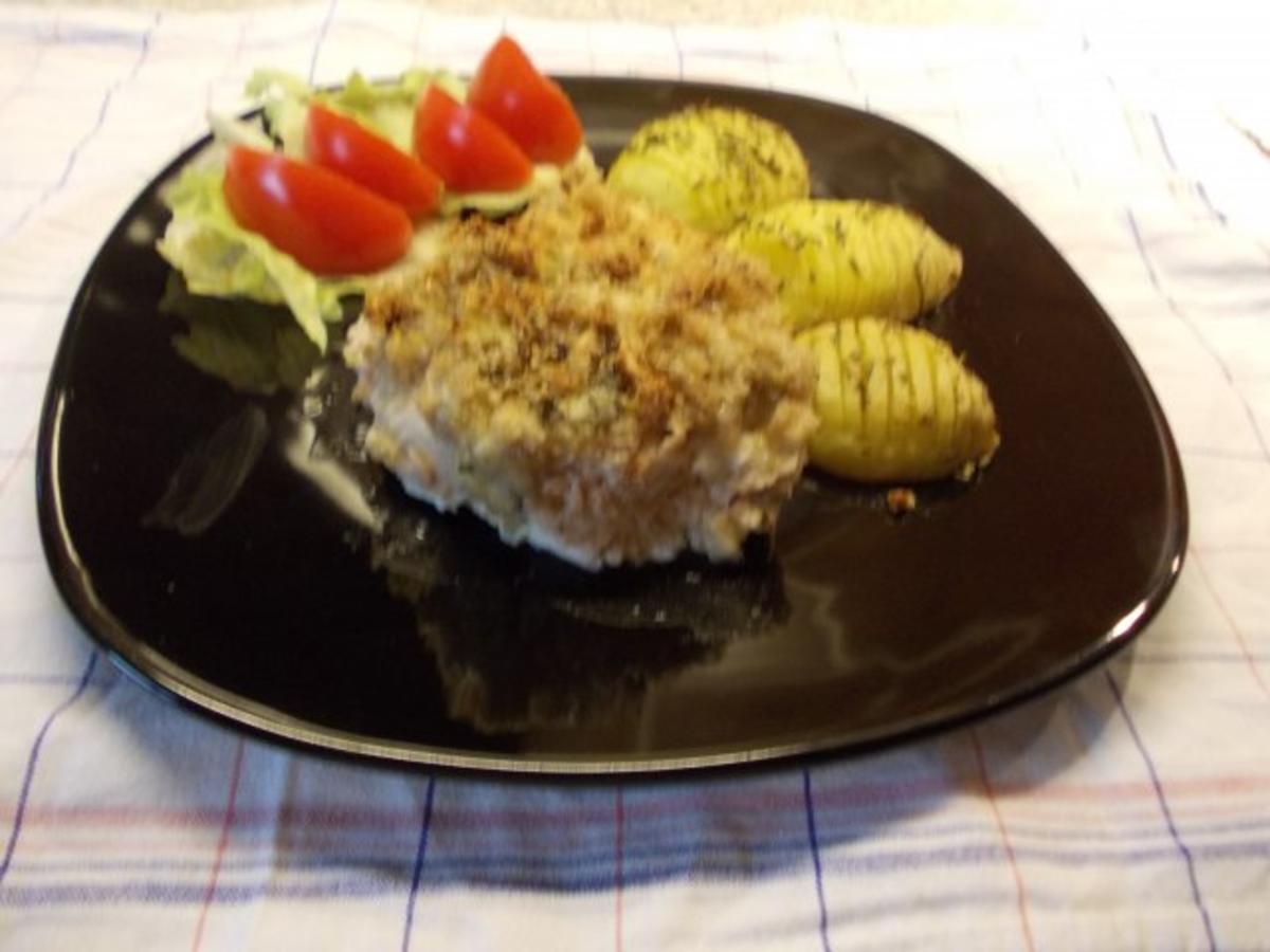 Überbackenes Lachsfilet - Rezept