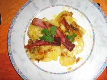 Kartoffel-Birnen-Auflauf mit Gorgonzola - Rezept