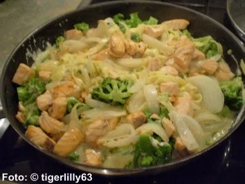 Tagliatelle mit Broccoli und Lachs - Rezept