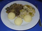 Rezept: Pfannengericht - Leber-Gulasch mit Porree Pfannengericht - Leber-Gulasch mit Porree - Rezept