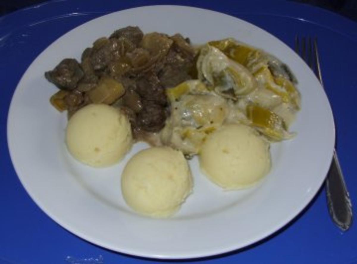 Bilder für Pfannengericht - Leber-Gulasch mit Porree - Rezept