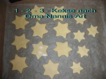Weihnachten kann kommen - Schnelle Kekse nach "OMA Nannis Art" 1 - 2 - 3 - Rezept - Bild Nr. 2