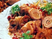 Fleischröllchen mit Pilzrahm - Rezept