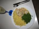 Hühnerfrikasse mit Kaisergranaten(Scampi) und Sektcreme - Rezept