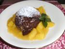 Halbflüssiger Schokoladenkuchen mit Gewürzorangen - Rezept