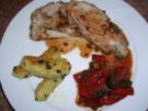 Spanferkelkeule toskanische Art mit Kräutern und Kartoffel-Oliven-Röllchen  HAUPTSEPEISE - Rezept