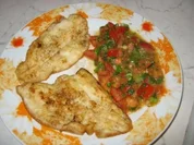 Schollenfilets mit Tomatenzwiebeln - Rezept