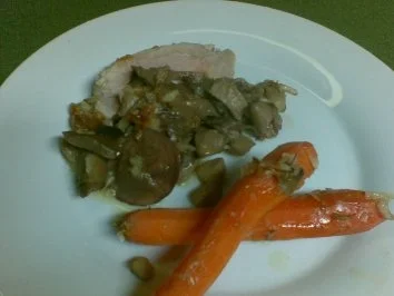 Rezept: Schlauchbraten mit Pilzen und Karotten Schlauchbraten mit Pilzen und Karotten - Rezept