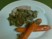Schlauchbraten mit Pilzen und Karotten - Rezept
