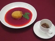Eisüberraschung mit Fruchtspiegel und Espressosorbet - Rezept