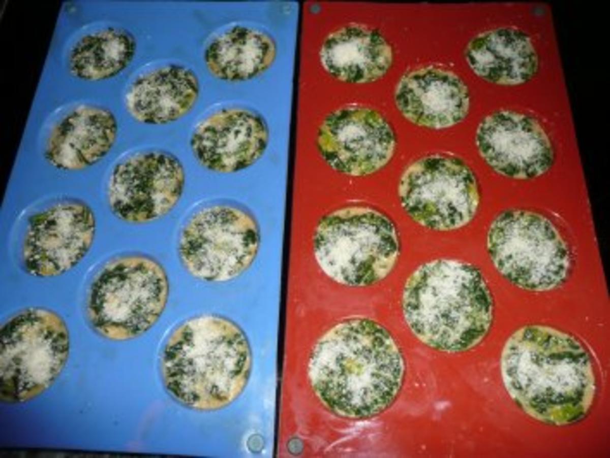 FINGERFOOD/GEMÜSE+FISCH:Spinat Muffins mit Garnelen - Rezept - Bild Nr. 3