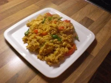 Reispfanne mit Hähnchenbrustfilet - Rezept