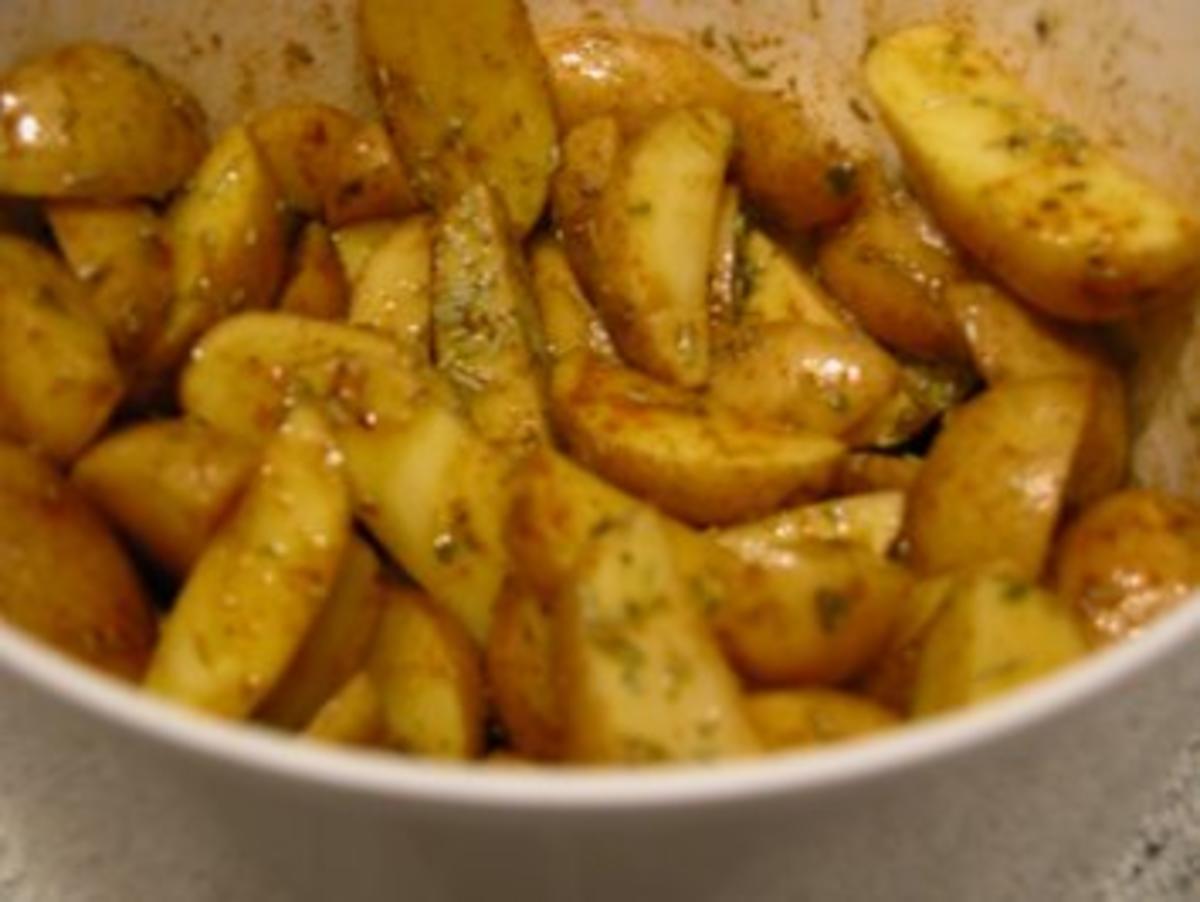 Potato Wedges mit Kräuterquark - Rezept - Bild Nr. 2