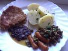 Zwiebelschnitzel mit Mischgemüse - Rezept