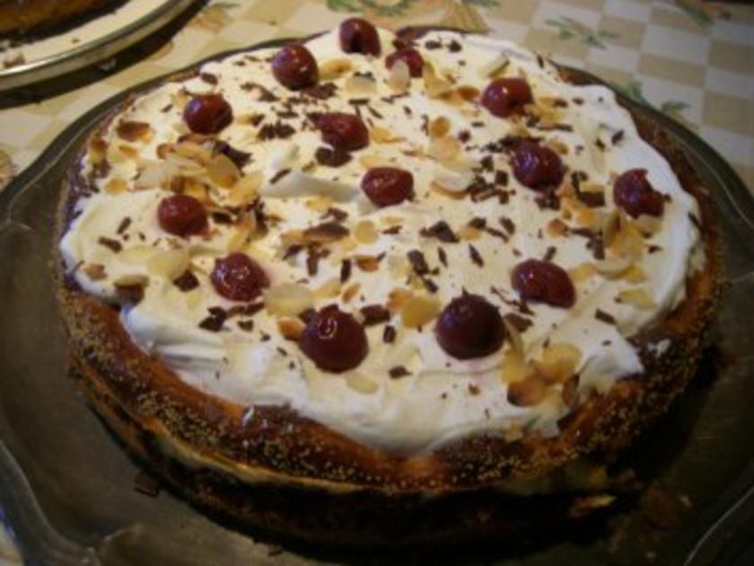 Torte : Russische Kirsch Käsetorte - einfach - 217 kcal/100g