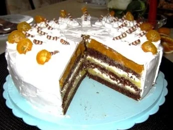 Rezept: Advents -Torte / Schoko - Orangencreme Bild Nr. 2 Advents -Torte / Schoko - Orangencreme - Rezept - Bild Nr. 2