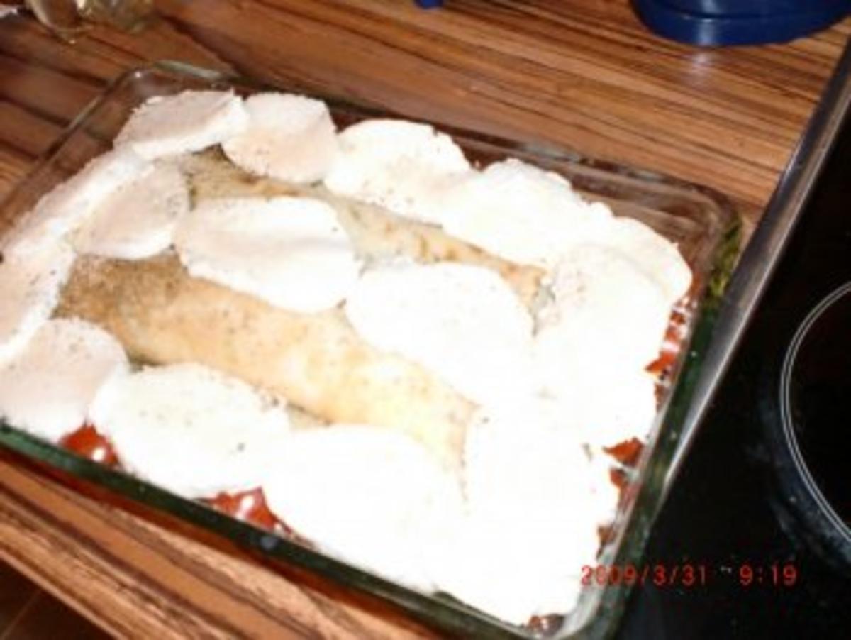 Vegetarisch: Zwiebelpfannkuchen, gefüllt, gerollt, überbacken... - Rezept - Bild Nr. 2