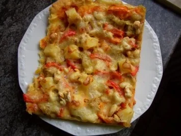 Puten-Curry-Pizza - Rezept