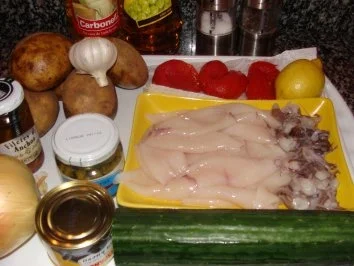 Rezept: Fisch - Ensalada de Chipirones - Bild Nr. 4 Fisch - Ensalada de Chipirones - - Rezept - Bild Nr. 4