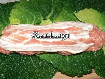 Rezept: Wirsinghackbraten Bild Nr. 3 Wirsinghackbraten - Rezept - Bild Nr. 3