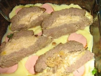 Rezept: Überbackener Hackbraten auf Püree Bild Nr. 4 Überbackener Hackbraten auf Püree - Rezept - Bild Nr. 4