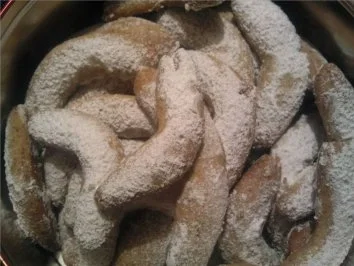 Rezept: ** Weihnachtsbäckerei ** Erdnusskipferl mit Ingwer ** Weihnachtsbäckerei ** Erdnusskipferl mit Ingwer - Rezept