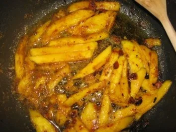 Rezept: Asia Mandel-Hähnchenkeulen mit Mango Bild Nr. 5 Asia Mandel-Hähnchenkeulen mit Mango - Rezept - Bild Nr. 5