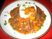 Gebratenes Rindfleisch mit Mango - Rezept