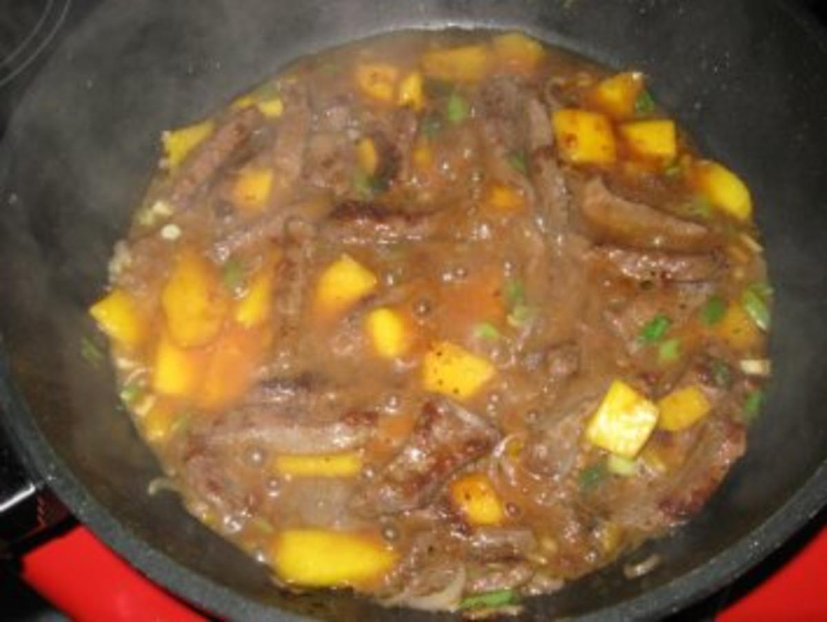 Gebratenes Rindfleisch mit Mango - Rezept - Bild Nr. 7