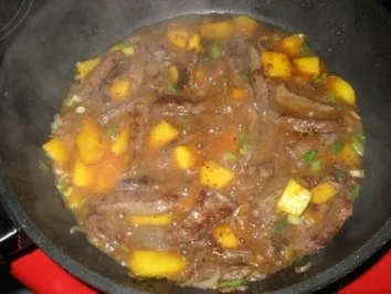 Gebratenes Rindfleisch mit Mango - Rezept - Bild Nr. 7