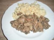 Geschnetzeltes mit frischen Champignons - Rezept