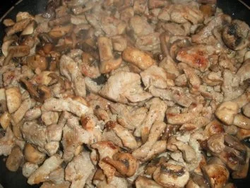 Geschnetzeltes mit frischen Champignons - Rezept - Bild Nr. 2