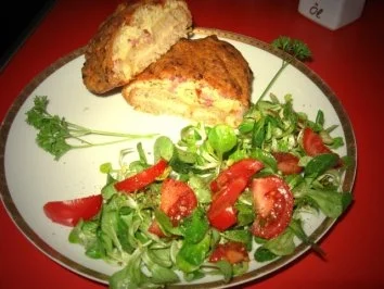 gratiniertes Käsebrot mit Salat - Rezept