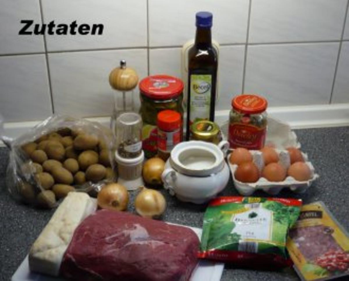 Roastbeef mit Bratkartoffeln und Remouladensauce - Rezept - Bild Nr. 2