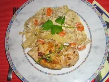 Hähnchenbrustfilet mit einer Gemüsepfanne - Rezept