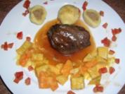 Ochsenbäckchen in Barolo geschmort mit Gänseleber-Kartoffelknödel und Sellerieragout Essen zum 2. Advent HAUPTGERICHT - Rezept