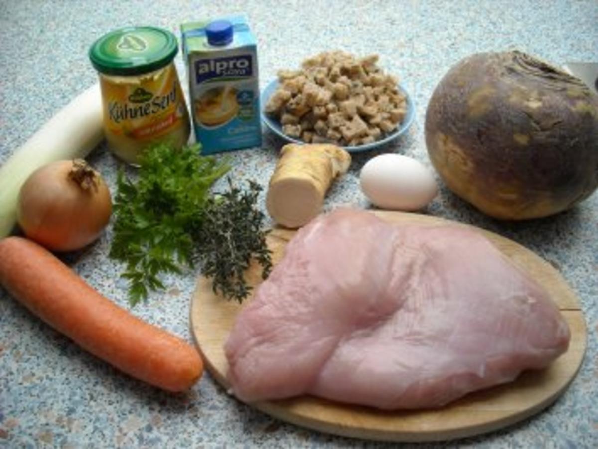 Putenhackbraten mit Lauch-Meerrettich-Sauce - Rezept - Bild Nr. 2