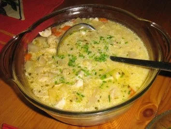 Rezept: Geflügelsüpple mit Gemüseeinlage Bild Nr. 3 Geflügelsüpple mit Gemüseeinlage - Rezept - Bild Nr. 3