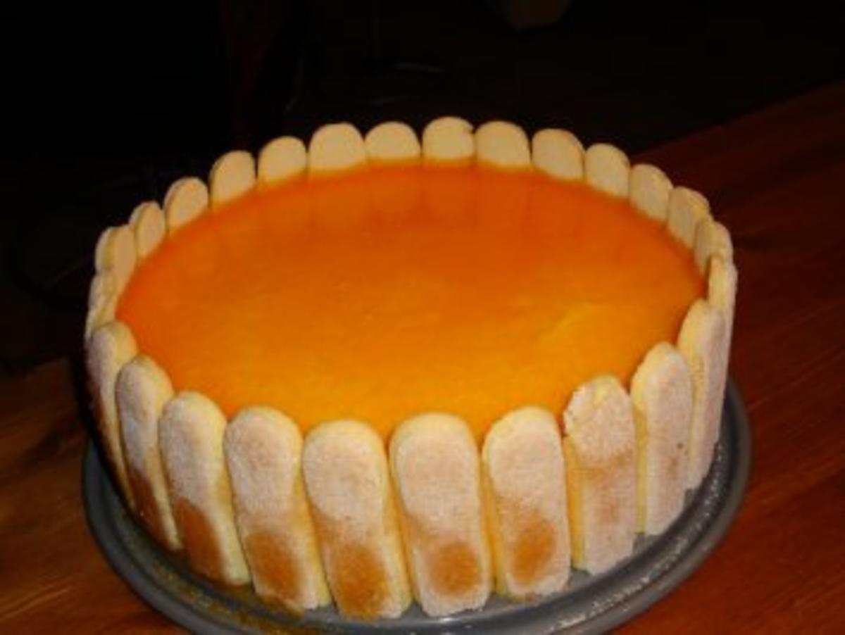 Mandarinen-Sahne- Torte mit Löffelbiskuits - Rezept - Bild Nr. 5
