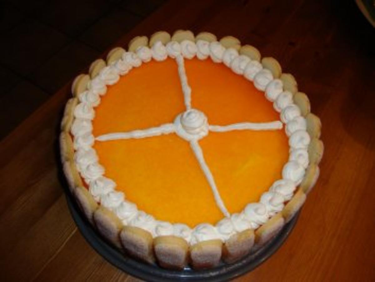 Mandarinen-Sahne- Torte mit Löffelbiskuits - Rezept - Bild Nr. 6