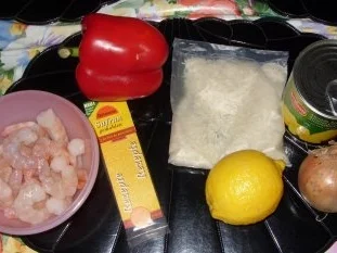 Garnelen auf Ananas-Gemüse und Safranreis - Rezept - Bild Nr. 2